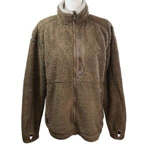 Kuhl Flight Full Zip‎ Plush Sherpa Fleece Brown Jacket Womens Size Medium